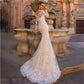 Vestido de novia de lujo con encaje bordado blanco, vestido de novia elegante sin tirantes con cuentas, vestido largo de fiesta de noche