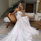 Charming Sweetheart Lace Applique Boho Beach A Line Wedding Dresses Side Slit Custom Made 2024 Vestido De Noival