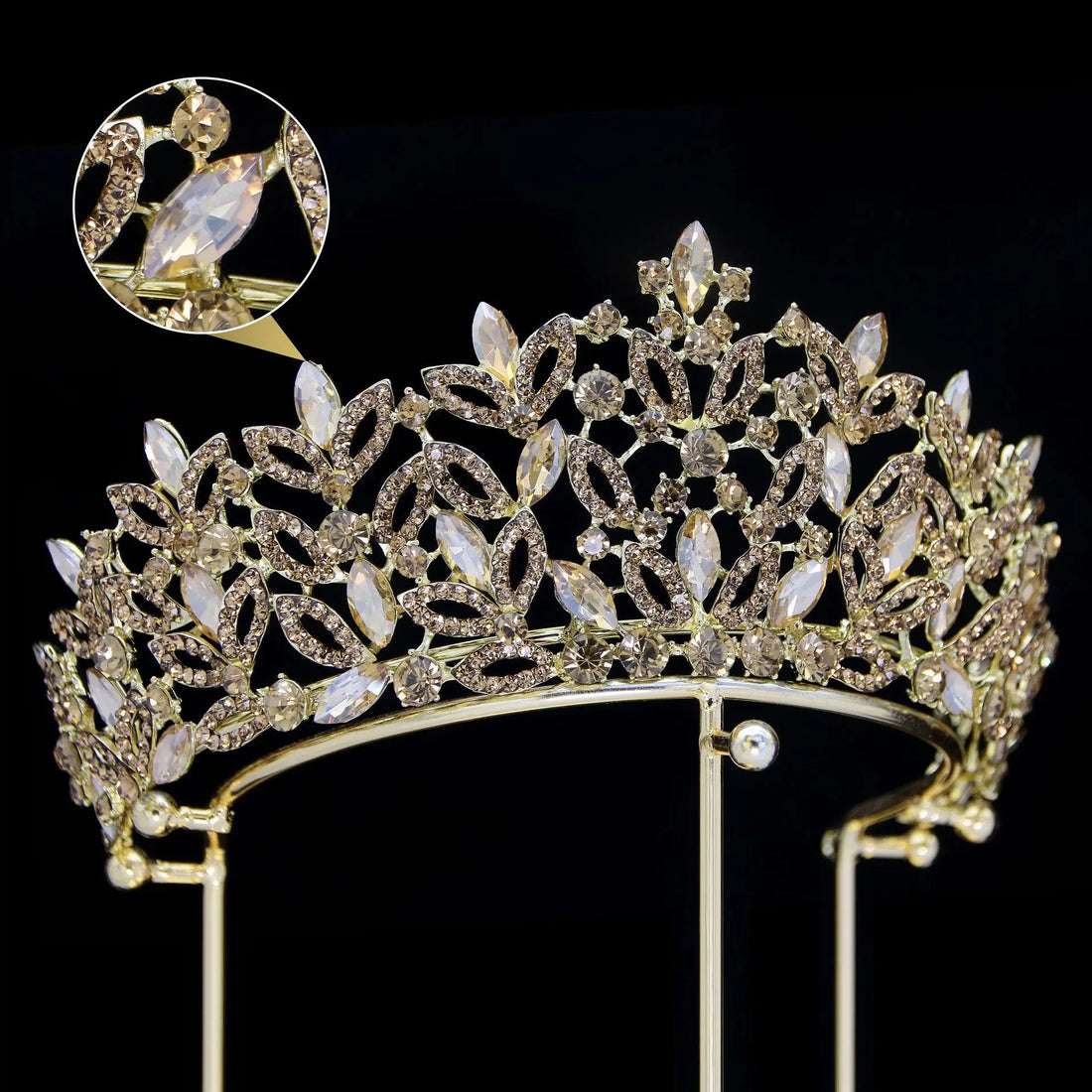 Crystal Crowns For Queen Princess Bridal Tiara Crown For Wedding Hair Accessories Women Crown for Pageant Bride Prom Headpieces as picture 2