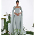 Elegant Green Beaded Sequined Long Sleeves Formal Occasion Prom Dress Evening Party Gowns as picture