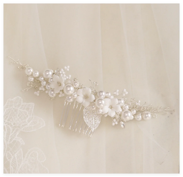 Flower Bridal Hair Comb Headpieces For Wedding Hair Accessories Pearl Bride Hairpin Hair Clips Prom Wedding Hair Piece Headdress