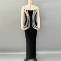 Exquisite Black Velvet Mermaid Gown with Statement Pearl Decor for a Special Occasion Dress black