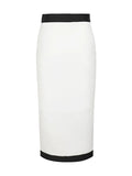 All Match Style 2 Color Golden Buttons Package Hips Knee Length Bandage Skirt Fashion Office Lady Wear Woman Basics item