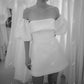 A-Line Mini Wedding Party Dresses Sreedfless off Shoulder Puff Sleeves Brides Gowns for Women Cocktai Dress Bespoke