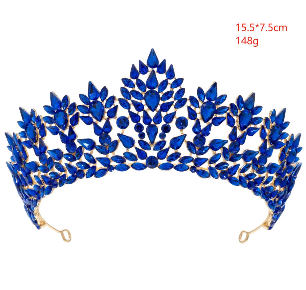 Princess Queen Crowns For Women Baroque Crystal Bridal Tiara Crown For Wedding Bride Headdress Party Prom Hair Jewelry Headpiece as picture 3