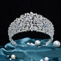 Baroque Queen Crowns For Women Crystal Zircon Big Bridal Tiara Crown For Wedding Pageant Miss Universe Diadem Bride Headpiece as picture