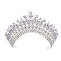 Baroque Queen Crowns For Wedding Crystal Bridal Tiara Crown For Pageant Miss Universe Party Prom Wedding Hair Jewelry Headdress as picture 3