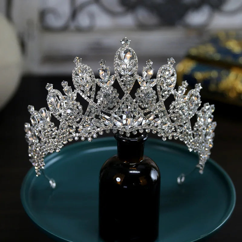Bridal Tiaras Hair Accessories Luxury Full Zircon Wedding Crowns Diadem Headdress Baroque Brides Party Tiara Crown For Women