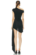 Black White Women Sexy Spandex Waist Diamond Bodycon Draped Mini Dress Nightclub Party Celebrate Cocktail Fashion Dress