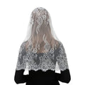Lace Mantilla Veil For Church Latin Mass Spanish Style Lace Head Scarf Shawl White Black Catholic Chapel Veil For Wedding Bride