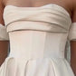 Custom Made Satin A Line Wedding Dresses