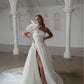 Custom Made one should Organza Wedding Dresses Pleat Side Slit