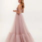 Pink Elegant Off Shoulder Prom Dress Sweet Puffy Sleeves A-line Tulle Vestidos De Fiesta Fluffy Feeling Party Dress