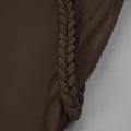 Sophisticated Brown High-Neck Long Sleeves Dress with Sheer Mesh Corset Accent for Party Evening Gown
