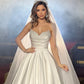 Vintage Crystal Beaded Sweetheart Satin Ball Grown Wedding Dresses Boho Beach Bridal Grown 2023 Custom Made 2023