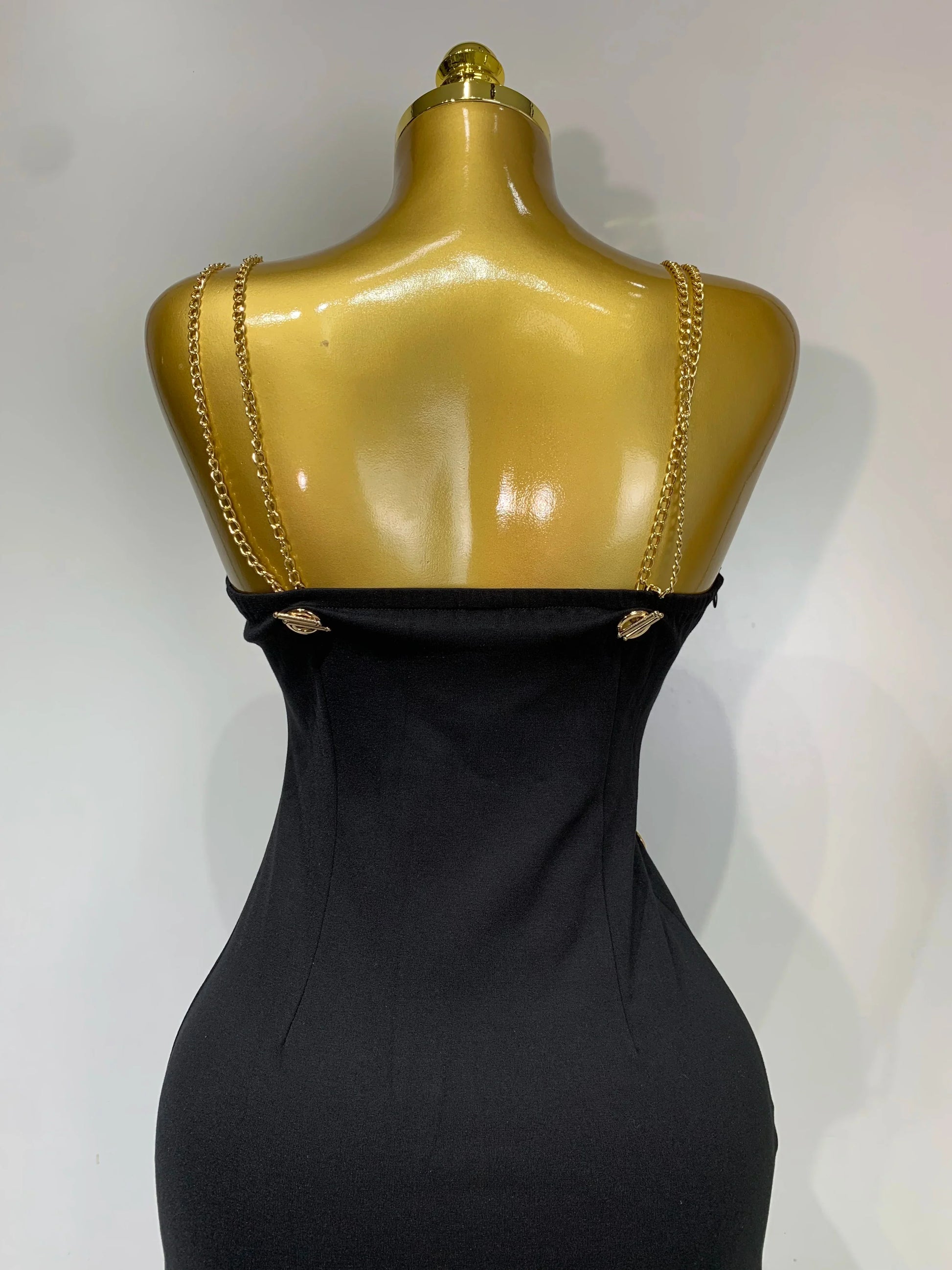 Women Sexy Sleeveless Square Colalr Chain Bodycon Maxi Long Dress Elegant Evening Party Fashion Celebrate Birthday Dress