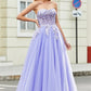 Lavender Prom Dresses Off the Shoulder Tulle A-line فساتين السهرة Elegant Puffy Sleeves Floor-Length vestidos verano moda