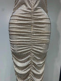 Women Sexy Backless Sleeveless Sparkly Diamonds Dress Slim Formal Elegant Celebrity Cocktail Party Luxury Birthday Gown Vestido