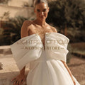 Women A-Line Wedding Dresses Off The Shoulder Sweep Train Bridal Dress Formal Wedding Princess Prom Gowns Customized