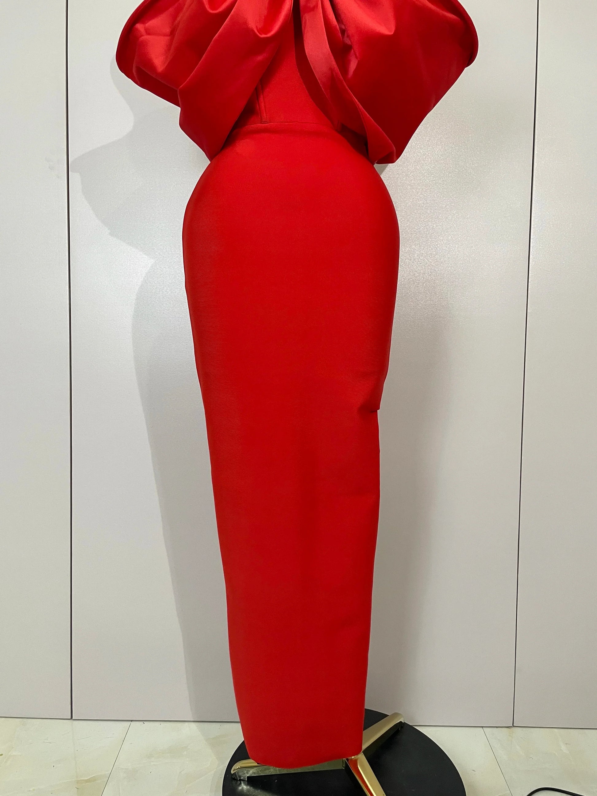 Luxury Rhinestone Chain Red Off Shoulder Vintage Butterfly Chic Bodycon Long Dress Elegant Evening Party Birtyday Clothing