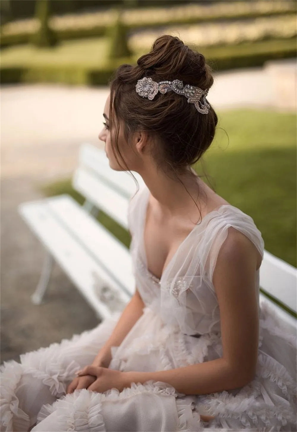 Pink Long Train A-line Prom Dress Tulle Straps Pearls Beaded فساتين السهرة Elegant Sleeveless tidos de noche