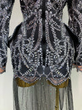 Luxury Nightclub Evening Birthday Dresses Stage Perform Outfit Sparkly Rhinestone Women's Elegant Party Sexy Dress