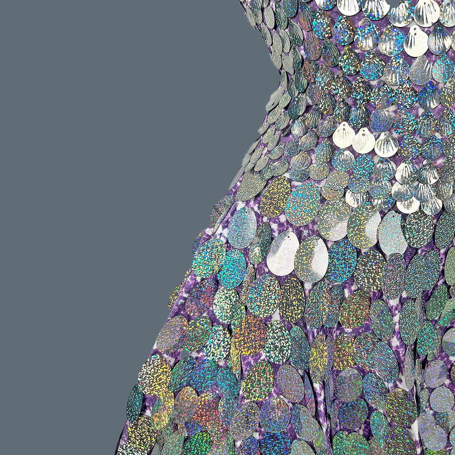 Multicolour Scalelike Sxey Dress for Women Fancy Club Stage Performanc