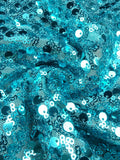 Opulent Cyan Cross Straps Sequin Crystal Detailing Dress for Fashion Galas Party Evening Gown