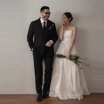 Korea Wedding Prom Party Cocktail Evening Dresses Ball Gowns Chic and Elegant Woman Dress for Women in Dresses Customized Ivory