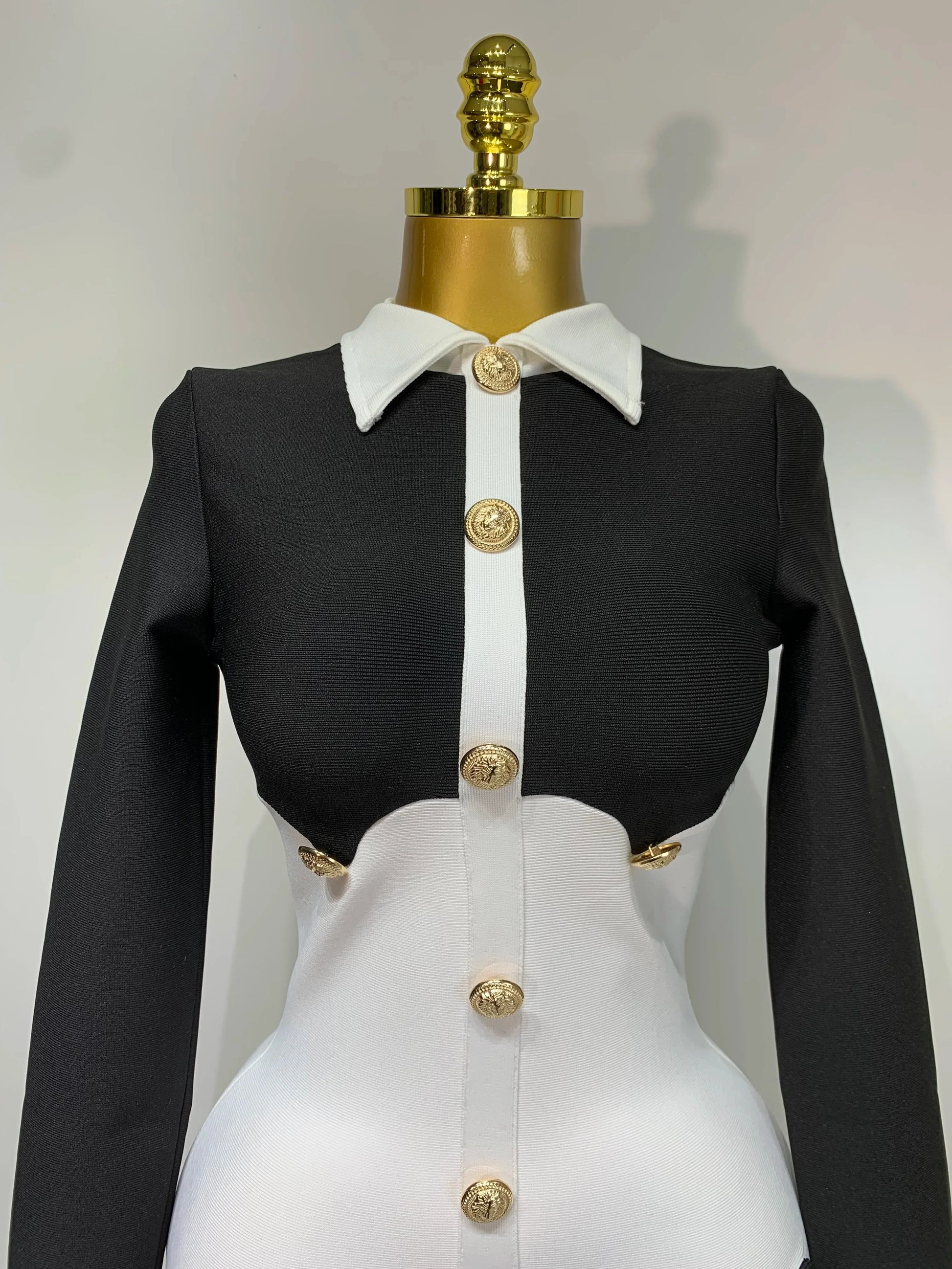 Women Long Sleeve Elastic Bodycon Short Bandage Dress High Street Office Lady Formal Elegant Business Club Party Dresses