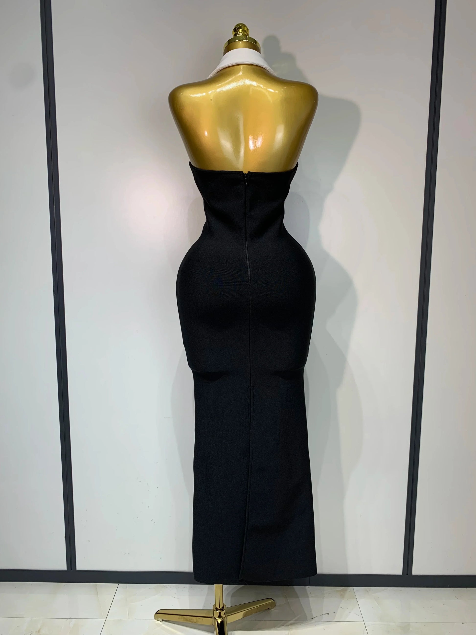 Sexy Halter Backless Maxi Dress For Women Celebrity Elegant Gown Sleeveless Bodycon Club Birthday Evening Party Wedding Dresses