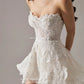 Exquisite Glitter Lace Mini Wedding Dresses Sexy Sweetheart A-Line Bridal Gowns Luxury Vestido de noiva Robes Bride Dress