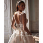 Fairy Wedding Dresses A Line Sleeveless Lace Appliques Bride Dress Princess V-Neck Elegant Tulle Long Wedding Gown