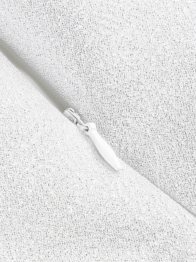 Glamorous White Strapless Mini Dress with Sparkling Butterfly Detailing for a Gala Event