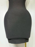 Women Sexy Backless Diamonds Sparkly Black Bodycon Bandage Dress Elegant Evening Club Luxury Birthday Party Dresses