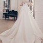 Pregnant Wedding Dress Plus Size Off Shoulder Half Sleeves Satin Lace Pearls Crystal A Line Bridal Gown Women Elegant Bride