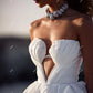 Robes de mariée courtes simples et élégantes, robes de bal sans bretelles, robes de soirée de mariée sirène pour femmes, robes de Cocktail de fête