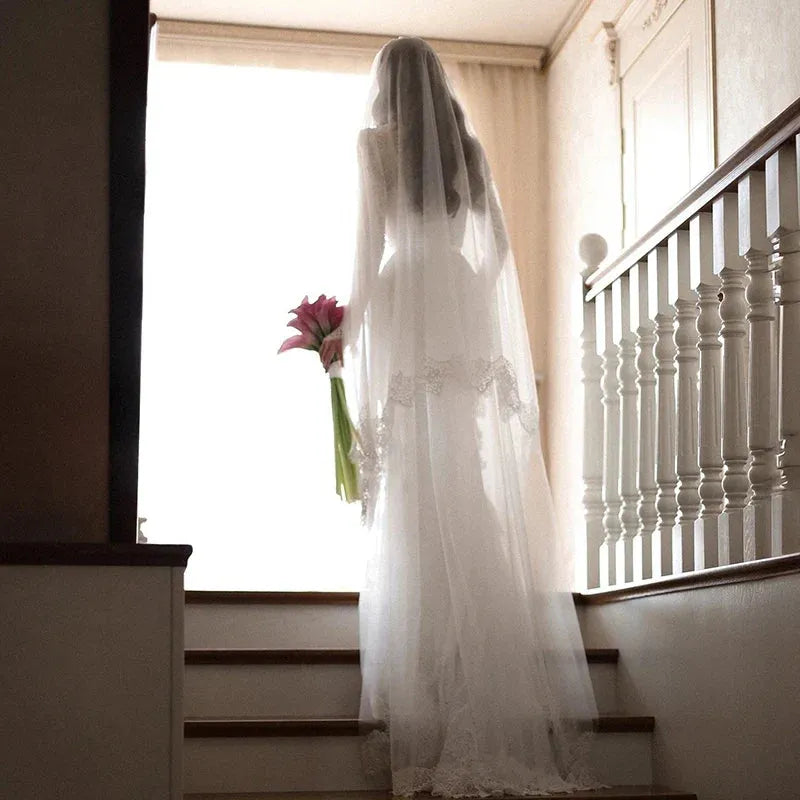 White A-Line Wedding Dresses Long Sleeve High Neck Lace Ruffled Bride Dress Boho Beach Wedding Prom Gowns Custom Made