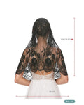 Lace Church Veils For Women Muslim Head Covering Scarf Shawl Spanish Style Mantilla Veil White Black Bridal Veil For Wedding
