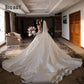 Plus-Size-Hochzeitskleid für Frau trägerloser A-Linie ärmellose Schnürung Perlen Sweep-Zug-Brautkleider Tulle Vestido Customed