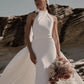 Abito da sposa in spiaggia Halter con velestra