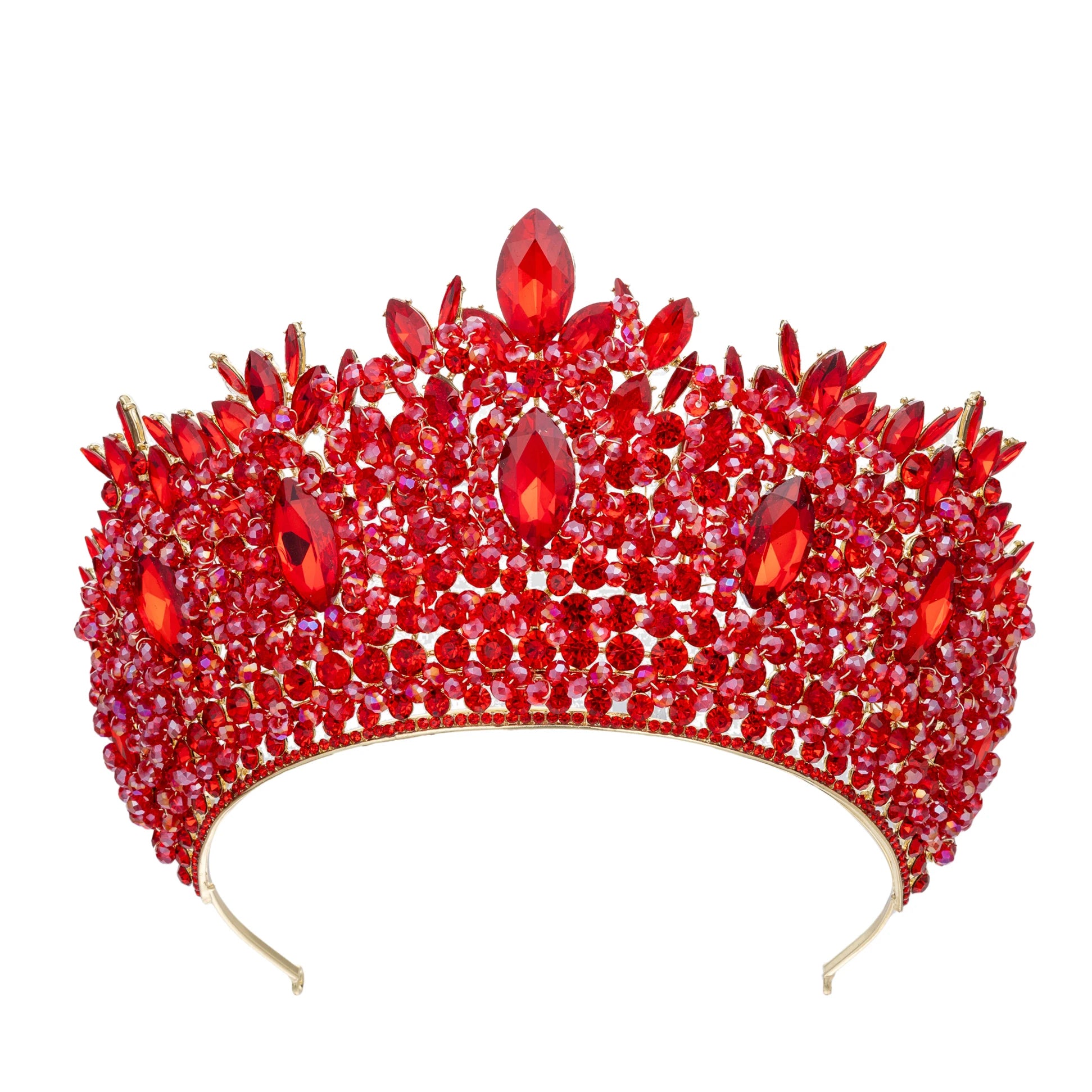 Baroque Wedding Crowns For Pageant Miss Universe Big Crystal Bridal Tiara Crown For Wedding Bride Diadem Hair Jewelry Headdress as picture 2