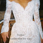 Gaun pengantin mini renda penuh untuk pengantin lengan panjang gaun pengantin formal gaun pesta pernikahan jubah de mariée