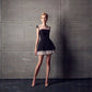 Black Party Dress Mini Short Valour Tulle Sheer O Neck Ball Gown Formal Women Prom Evening Gowns