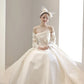 French Luxury White Satin Trailing Wedding Dresses for Bride Elegant Sexy Strapless Long Prom Party Dress Women vestidos