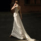 French Style White Satin Trailing Bride Wedding Dress Elegant Prom Evening Dresses for Women Summer Sexy Formal vestidos