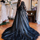 Luxury V-neck Plus Size Prom Dress Lace Tulle Fabric Long Sleeves Strao vestidos de fiesta Long Tail فساتين السهرة