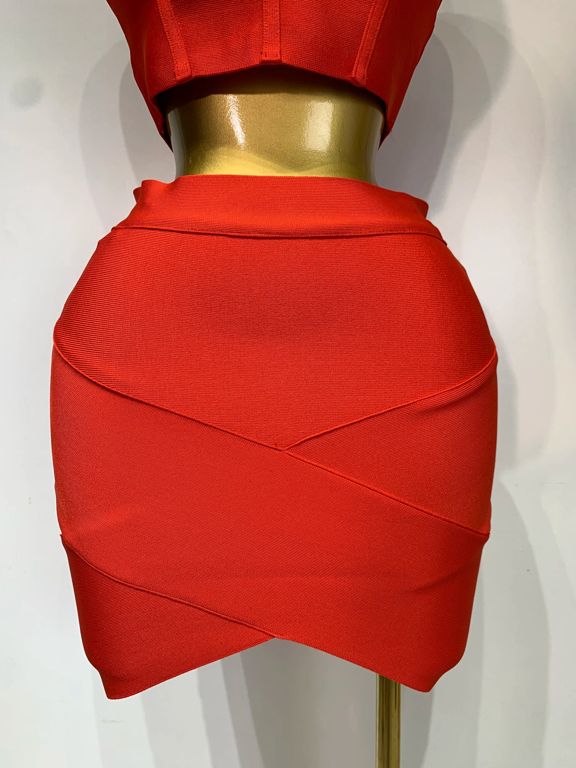 Women Sexy Backless Top Short Skirt Bodycon Bandage Two Pieces Sets Evening Party Luxury Birthday Outfit Nightclub Suits