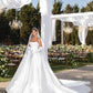 Princess Wedding Dresses Satin Sweetheart Pleat Wedding Bridal Gowns Long Train Ivory Wedding Ball Gown