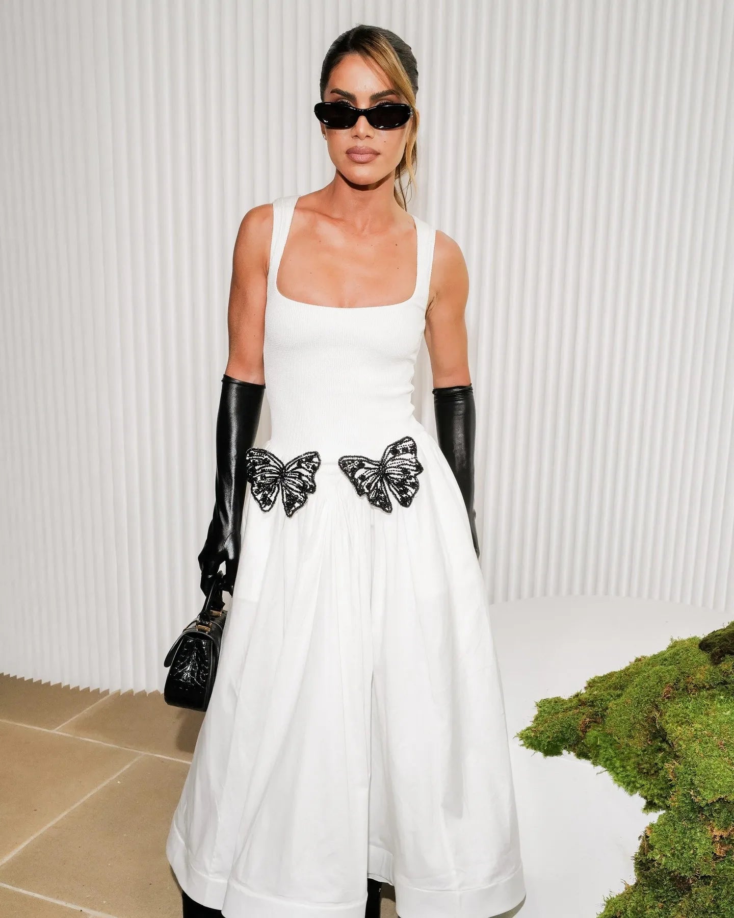 White Color Women Sleeveless Sexy O-Neck Straight Long Dress Elegant Evening Party Celebrity High Street Wear WHITE